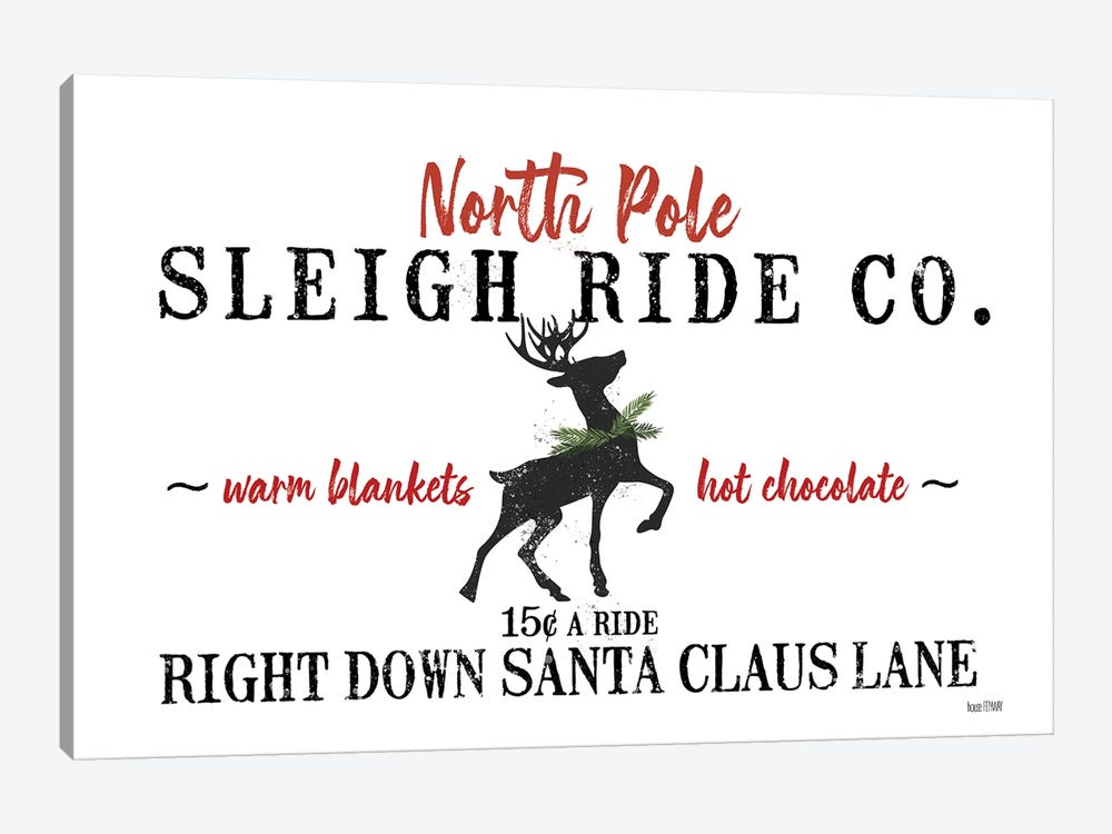 Sleigh Rides by House Fenway 1-piece Canvas Wall Art
