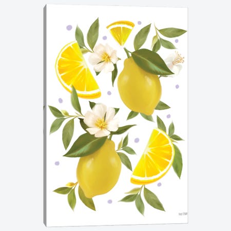 Citrus Lemon Botanical Canvas Print #HFE54} by House Fenway Canvas Art Print