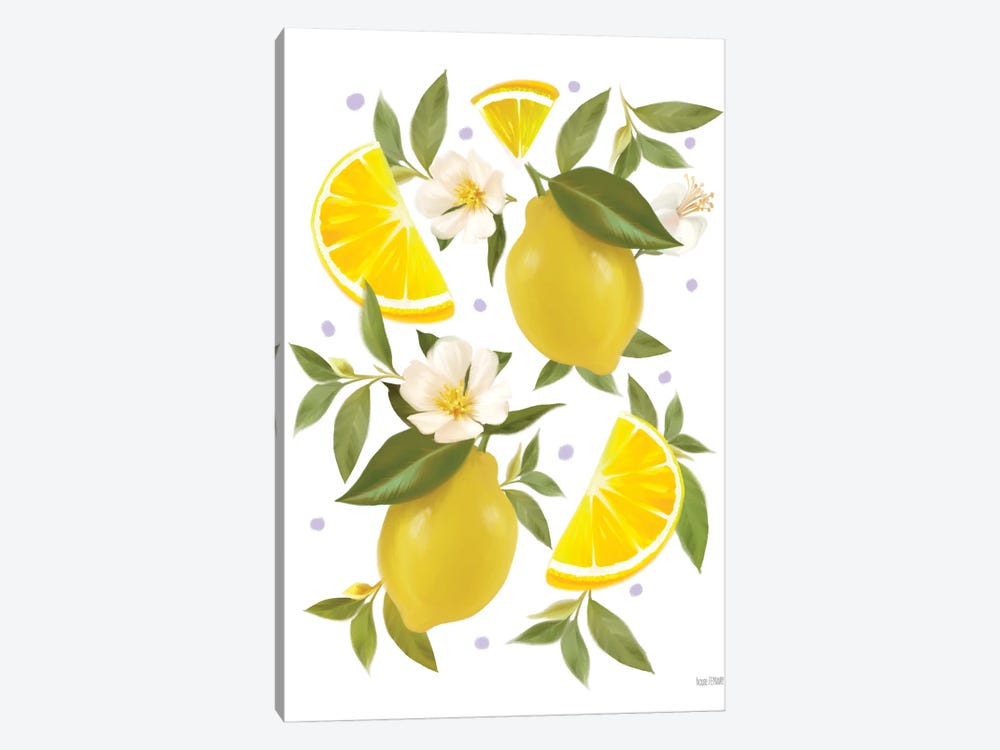 Citrus Lemon Botanical by House Fenway 1-piece Art Print
