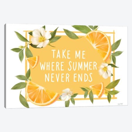 Take Me Where Summer Never Ends Canvas Print #HFE67} by House Fenway Canvas Artwork