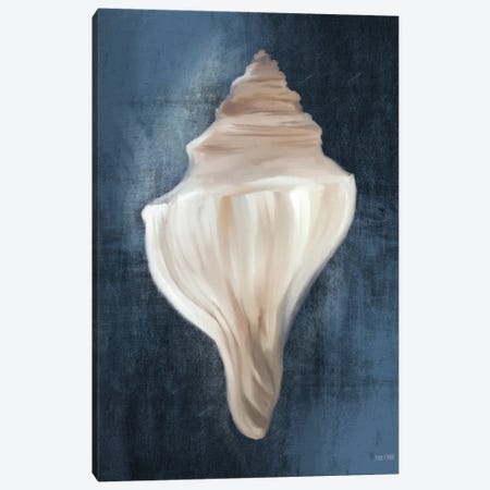 Conch Shell Blues I Canvas Print #HFE73} by House Fenway Canvas Art