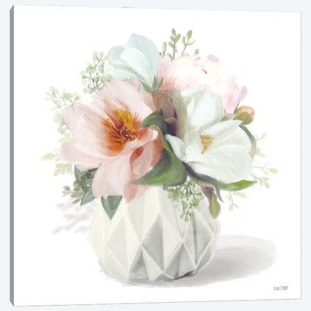 Posies in Pink Canvas Print #HFE84} by House Fenway Canvas Wall Art