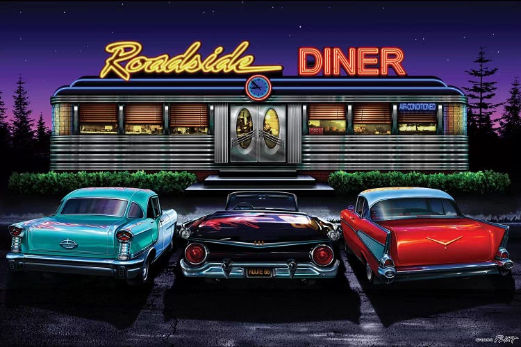 Roadside Diner I by Helen Flint wall art