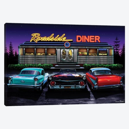 Roadside Diner I Canvas Print #HFL14} by Helen Flint Canvas Artwork