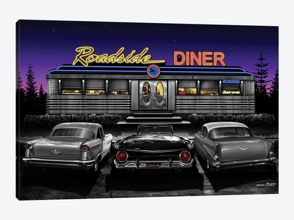 Roadside Diner II by Helen Flint 1-piece Canvas Art