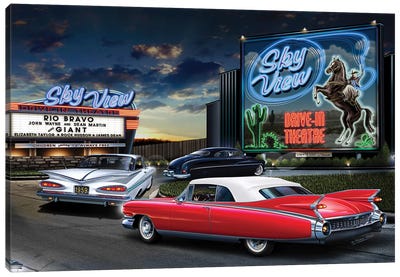 Skyview Drive-In I Canvas Art Print