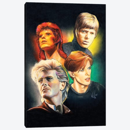 Bowie Collage Canvas Print #HFM10} by Chris Hoffman Art Canvas Art