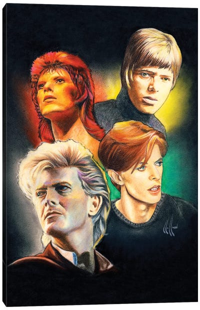 Bowie Collage Canvas Art Print - Chris Hoffman Art