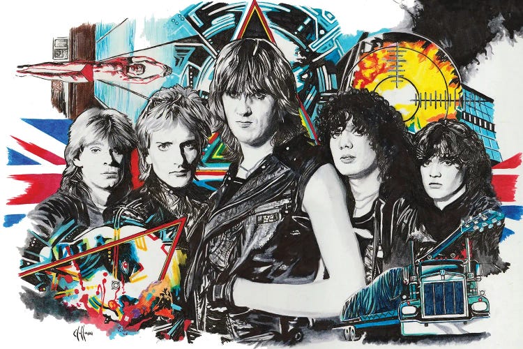 Def Leppard Collage by Chris Hoffman Art wall art