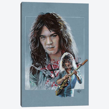Eddie Van Halen Canvas Print #HFM24} by Chris Hoffman Art Canvas Art