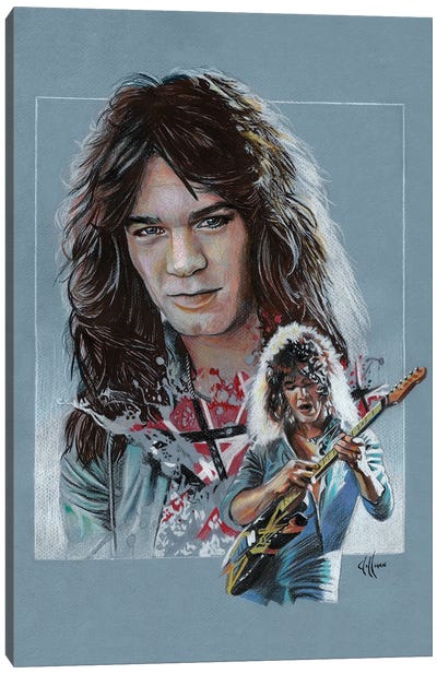 Eddie Van Halen Canvas Art Print - Chris Hoffman Art