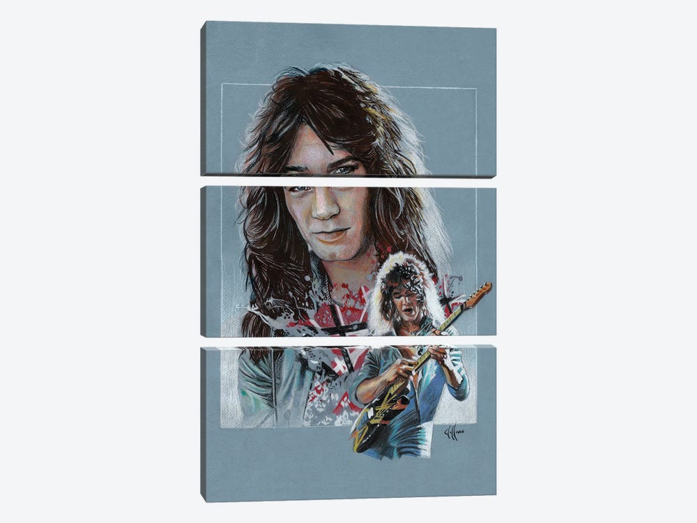 Eddie Van Halen by Chris Hoffman Art 3-piece Art Print