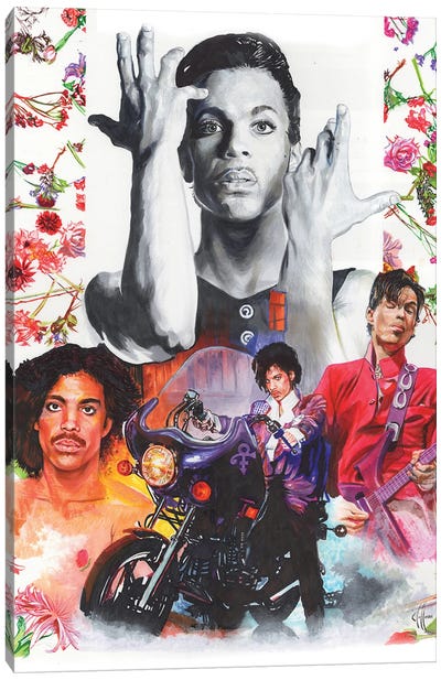 Prince Collage Canvas Art Print - Prince