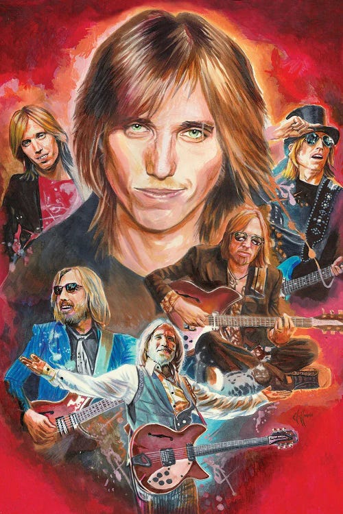 Tome Petty Collage by Chris Hoffman Art wall art