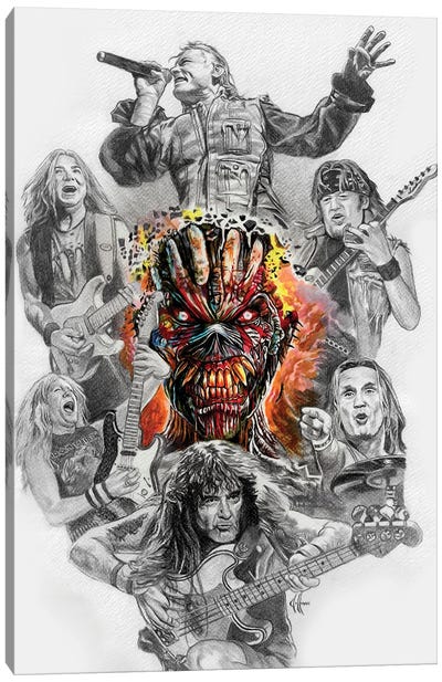 Iron Maiden Canvas Art Print - Seventies Nostalgia Art