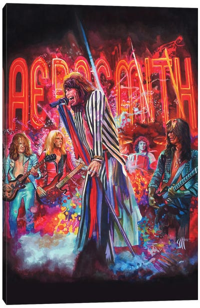 Aerosmith I Canvas Art Print - Rock-n-Roll Art