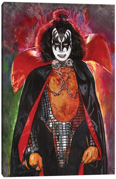 50 Years Of The Demon Canvas Art Print - Kiss