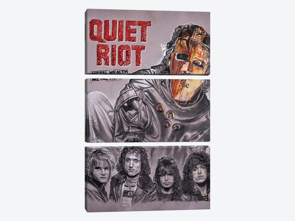 Quiet Riot by Chris Hoffman Art 3-piece Canvas Wall Art