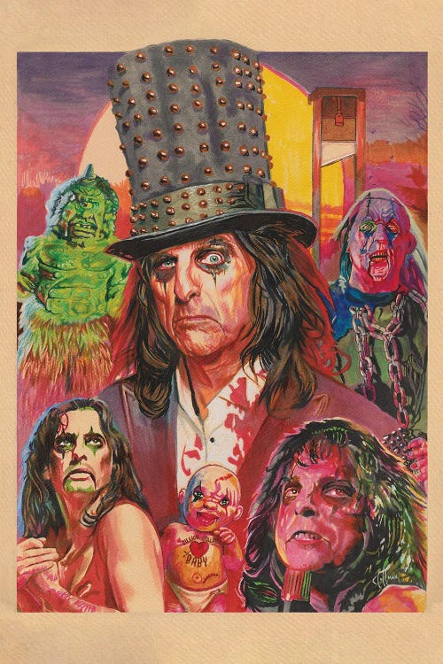 Alice Cooper Collage by Chris Hoffman Art wall art