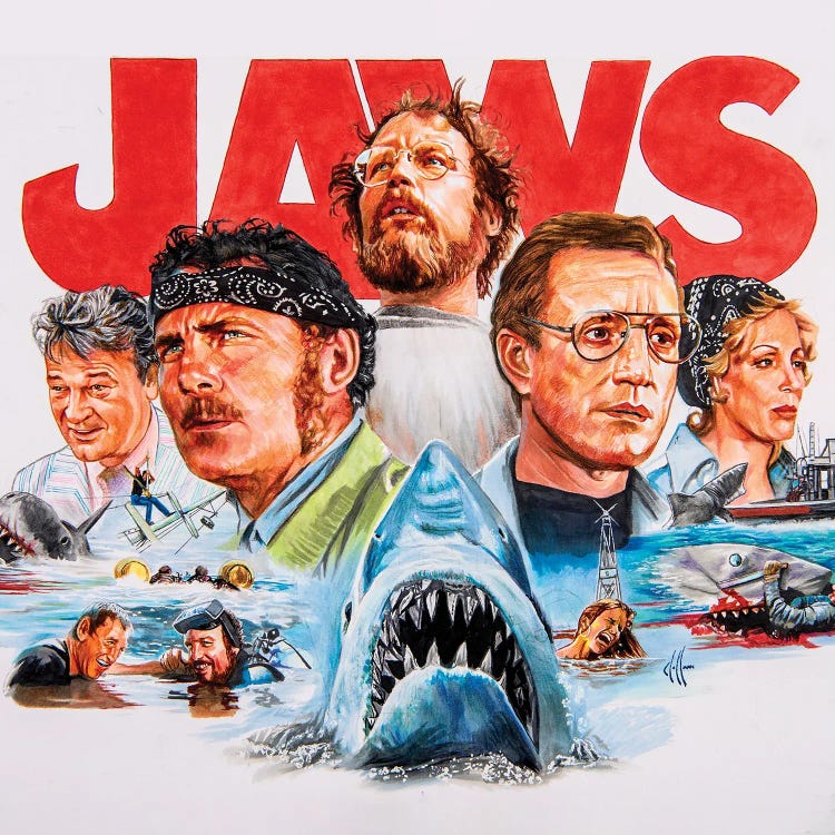 Jaws Collage by Chris Hoffman Art wall art