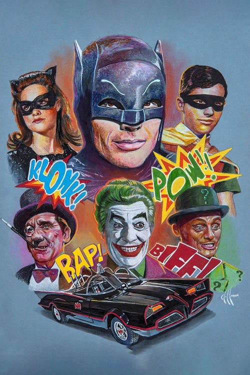 Batman 66 Collage by Chris Hoffman Art wall art