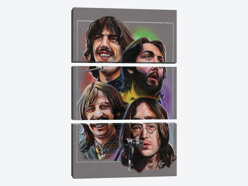Beatles Collage by Chris Hoffman Art 3-piece Art Print