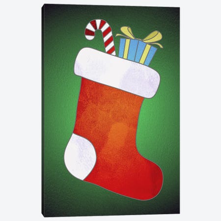 Festive Stocking Canvas Print #HFN1} by 5by5collective Canvas Artwork