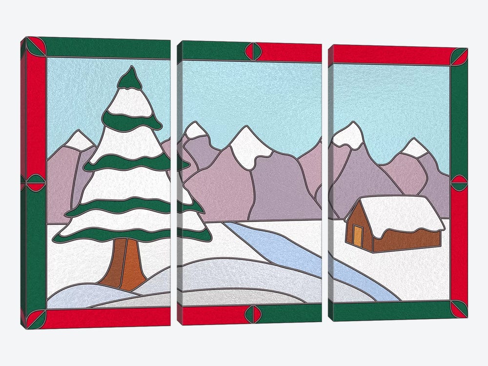 Snowy Terrain by 5by5collective 3-piece Canvas Art