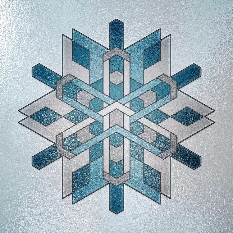 Structural Snowflake by 5by5collective wall art