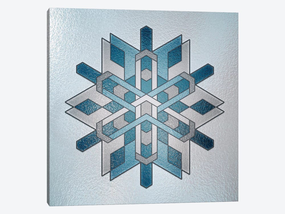 Structural Snowflake by 5by5collective 1-piece Art Print