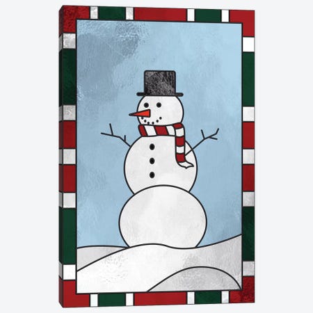 Winter Snowman Canvas Print #HFN6} by 5by5collective Canvas Art Print