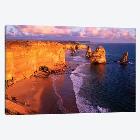 The Twelve Apostles At Sunset II, Port Campbell National Park, Victoria, Australia Canvas Print #HGA1} by Howie Garber Canvas Art