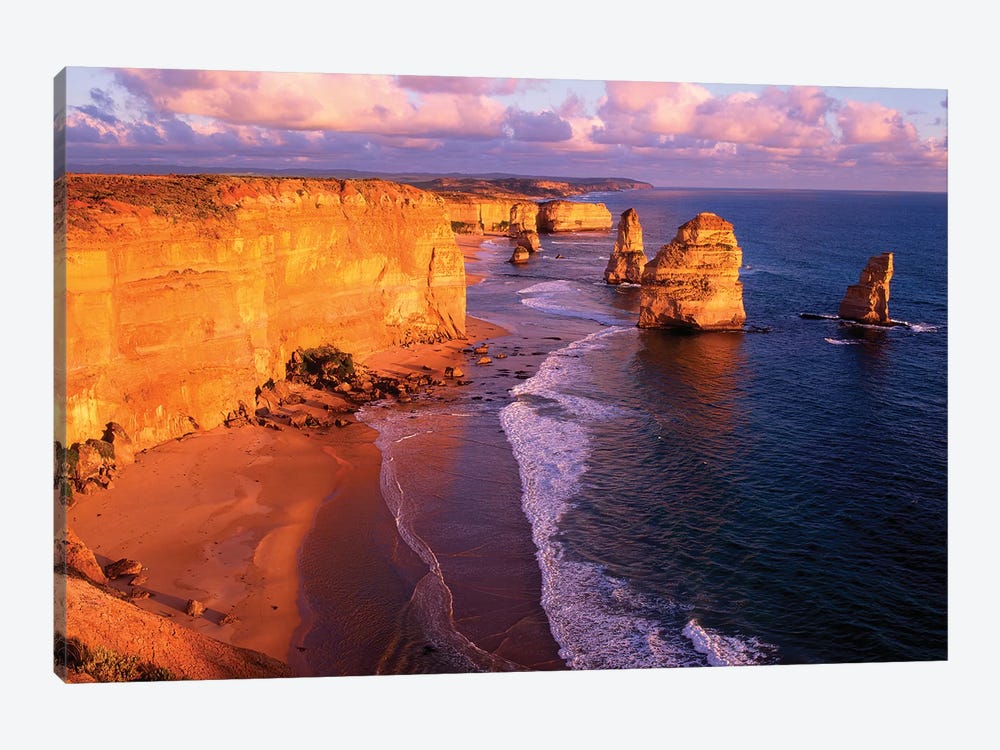 The Twelve Apostles At Sunset II, Port Campbell National Park, Victoria, Australia by Howie Garber 1-piece Canvas Art Print