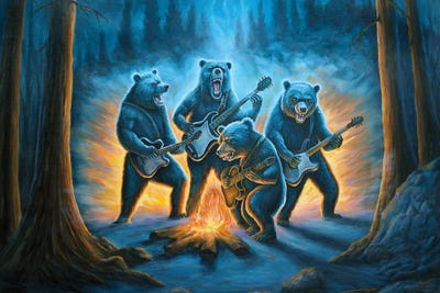 Rockin Bears by Hank Grebe canvas print