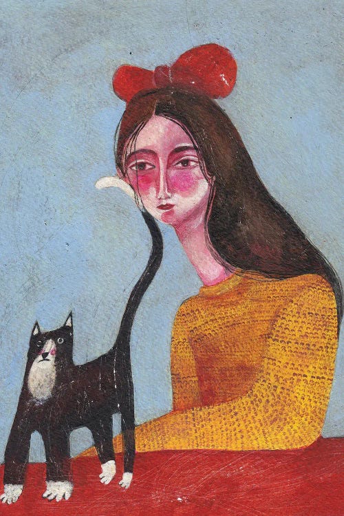 Living Like A Black Cat by Hanieh Ghashghaei wall art
