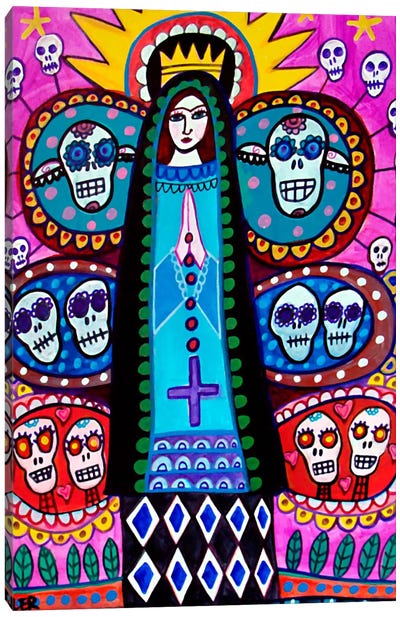 Day of the Dead Mexical Tree of Life Canvas Art Print - Día de los Muertos