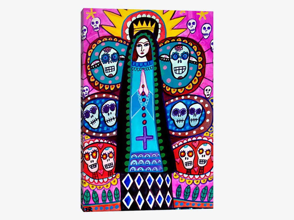 Day of the Dead Mexical Tree of Life 1-piece Canvas Art Print