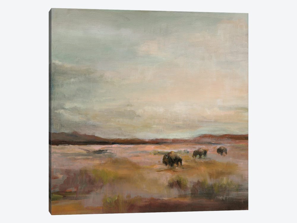 Buffalo Under a Big Warm Sky by Marilyn Hageman 1-piece Canvas Print