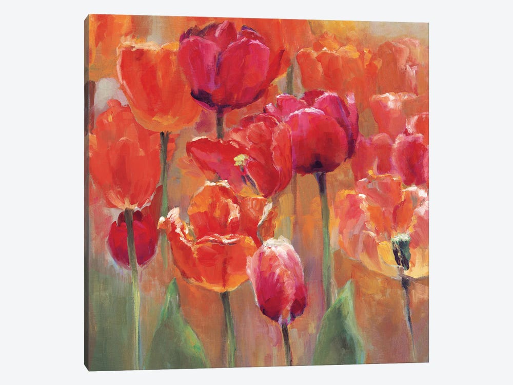 Tulips In The Midst-Red (Left) by Marilyn Hageman 1-piece Canvas Art Print