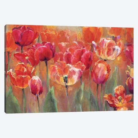 Tulips in the Midst Pink-Red III Canvas Print #HGM34} by Marilyn Hageman Canvas Art