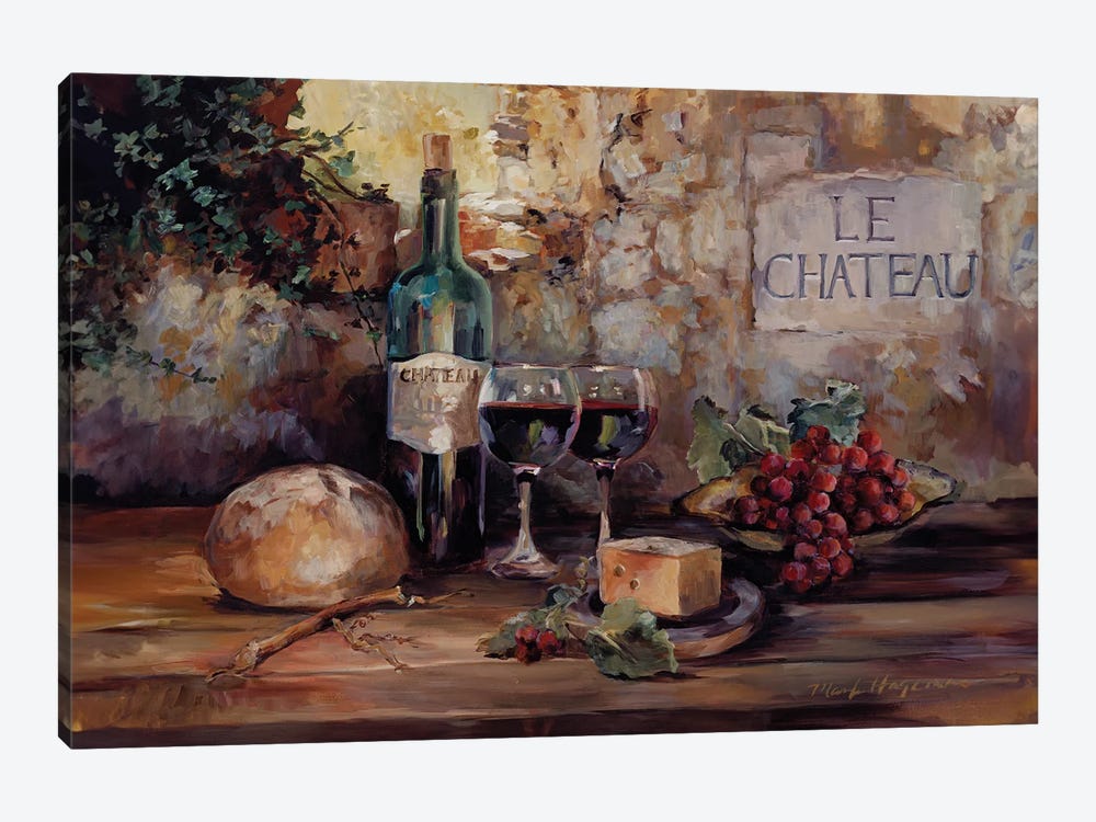 Le Chateau - Burgundy by Marilyn Hageman 1-piece Canvas Art Print