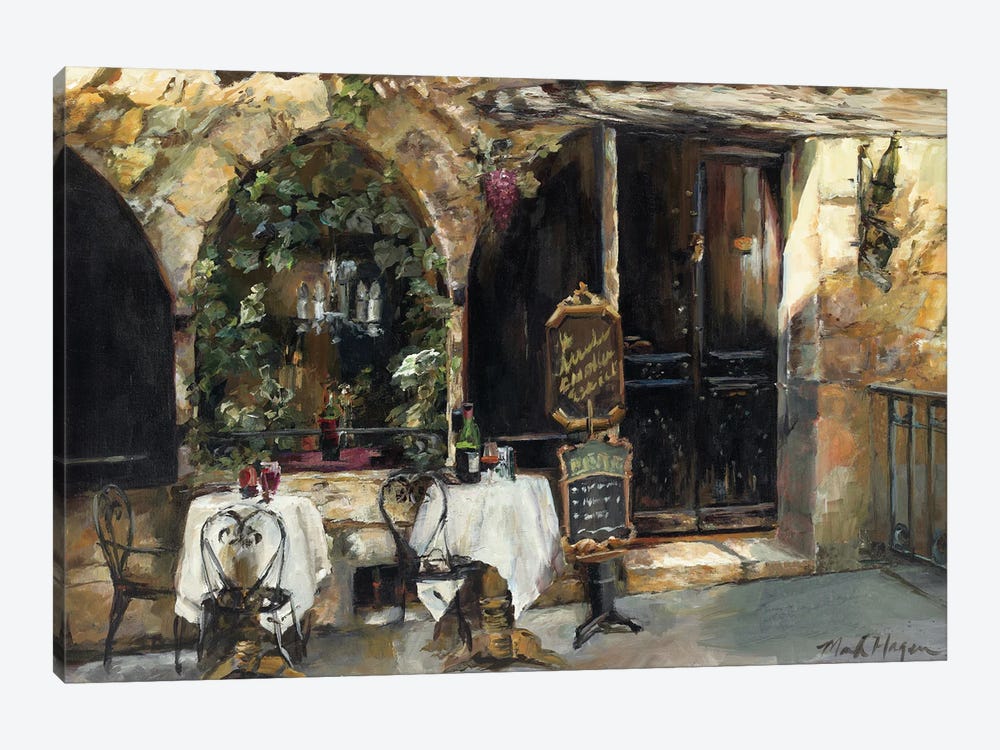 Meeting at the Cafe by Marilyn Hageman 1-piece Art Print