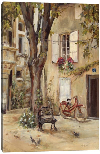 Provence Village I Canvas Art Print - Bicycle Art