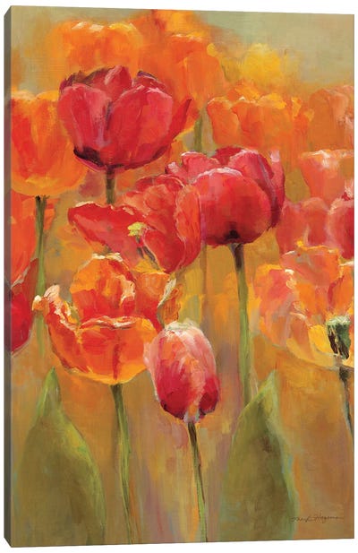 Tulips in the Midst I Canvas Art Print - Scenic & Landscape Art