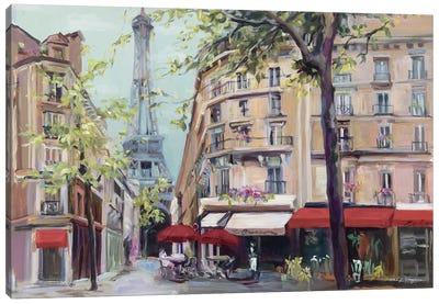 Springtime in Paris Canvas Art Print - Seasonal Art