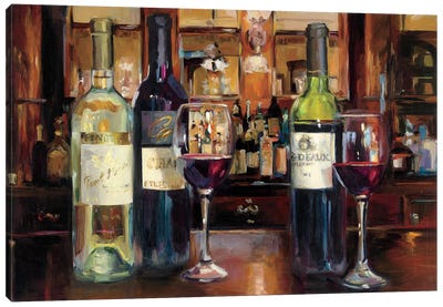 A Reflection Of Wine Canvas Art Print - Kitchen Art