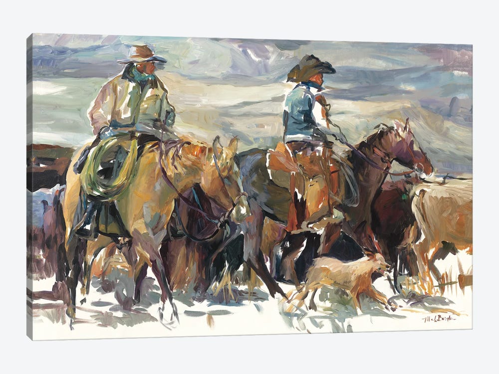 The Roundup by Marilyn Hageman 1-piece Canvas Wall Art