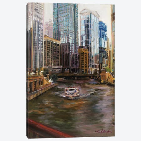 Chicago River Canvas Print #HGM62} by Marilyn Hageman Canvas Artwork
