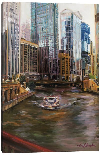 Chicago River Canvas Art Print - Illinois Art