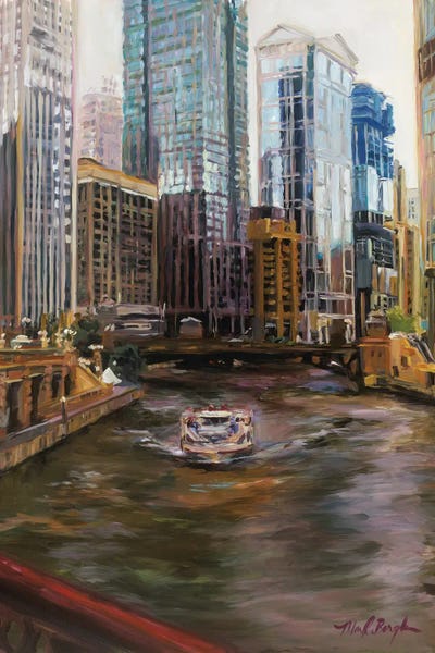 Contemporary Streetscapes: Chicago River by Marilyn Hageman
